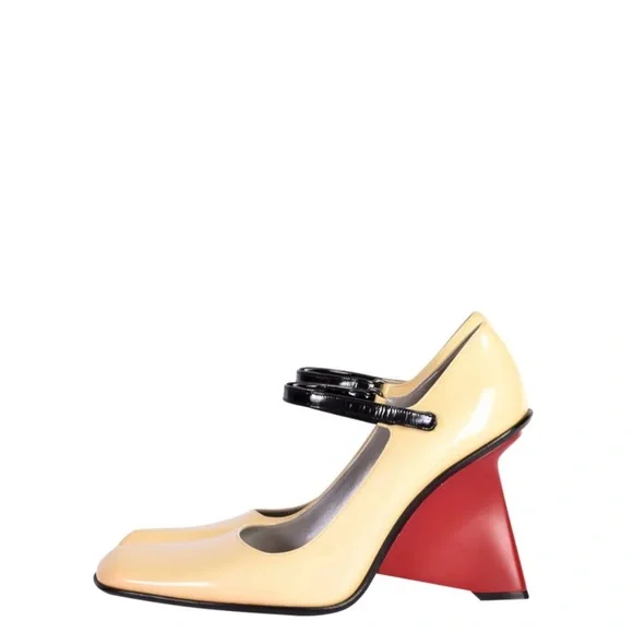 Prada | Shoes | Prada Vintage 998 Yellowcreamblack Red Mary